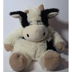 Warmies Microwavable Plush Black White Cow Bull 13" Lavender Scented Heat Pack